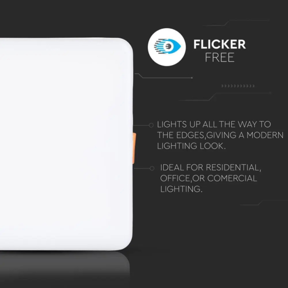 V-TAC süllyeszthető mennyezeti szögletes LED panel 24W természetes fehér - SKU 743