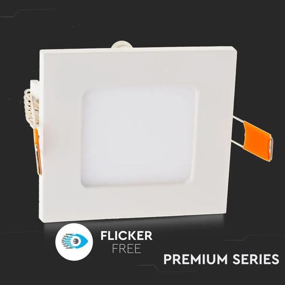 V-TAC süllyeszthető mennyezeti szögletes LED panel 6W hideg fehér - SKU 4865