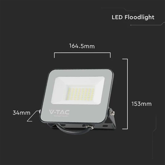 V-TAC SuperBright LED reflektor 30W hideg fehér 160 Lm/W - SKU 23693