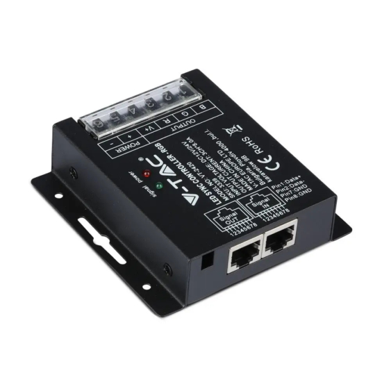 V-TAC szinkronizálható dimmelhető vezérlő távirányítóval RGB LED szalaghoz - SKU 3339