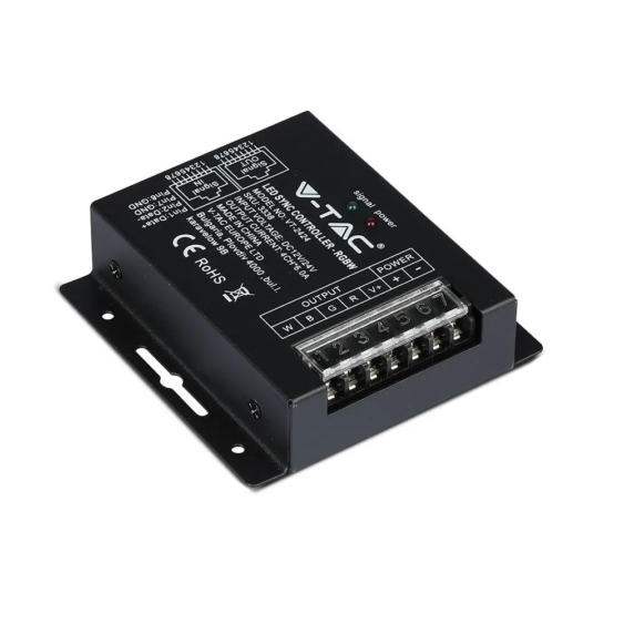 V-TAC szinkronizálható dimmelhető vezérlő távirányítóval RGB+W LED szalaghoz - SKU 3338