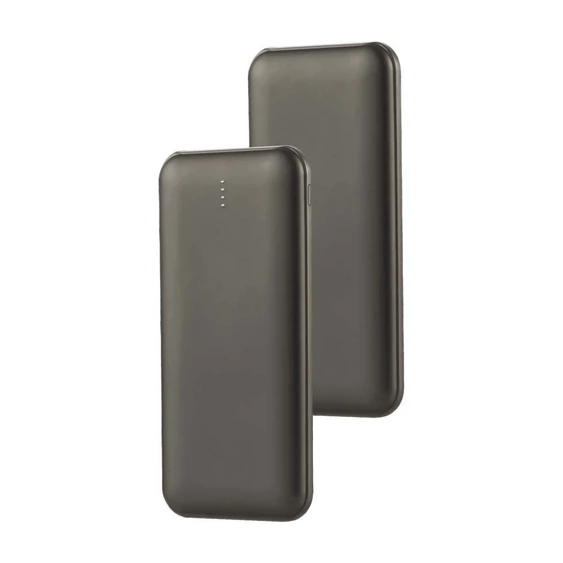 V-TAC Szürke 10000mAh powerbank, 30cm Type-C kábellel - SKU 23037