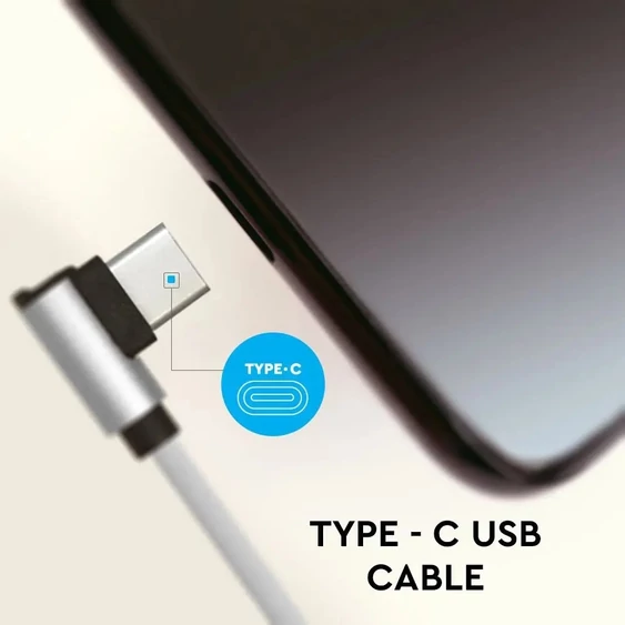 V-TAC szürke, USB - Type-C 1m hálózati kábel - SKU 8639
