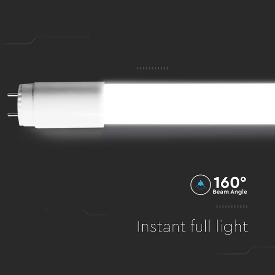 V-TAC T8 forgatható LED fénycső, 60cm, 7.5W természetes fehér, 113 lm/W - SKU 23871