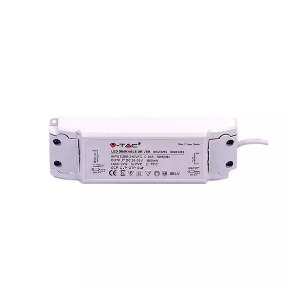 V-TAC tápegység LED panelhez 29W - SKU 6259