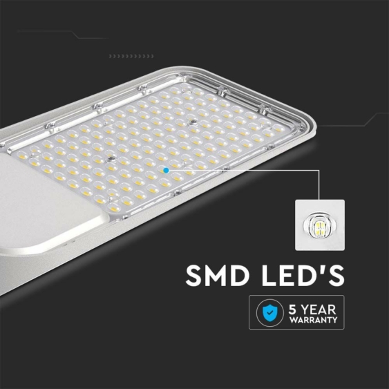V-TAC utcai LED lámpa, térvilágító alkonyszenzoros lámpatest 150W hideg fehér - SKU 20437
