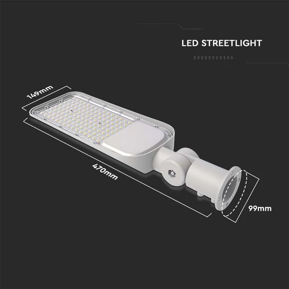 V-TAC utcai LED lámpa, térvilágító alkonyszenzoros lámpatest 150W természetes fehér - SKU 2120436