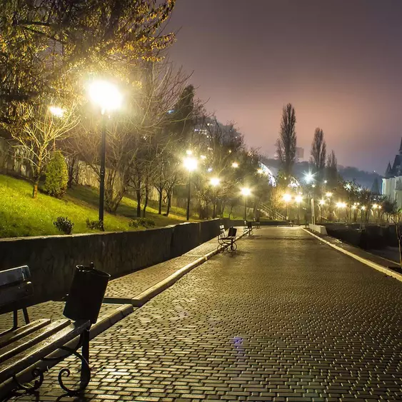 V-TAC utcai LED lámpa, térvilágító alkonyszenzoros lámpatest 30W hideg fehér - SKU 20431