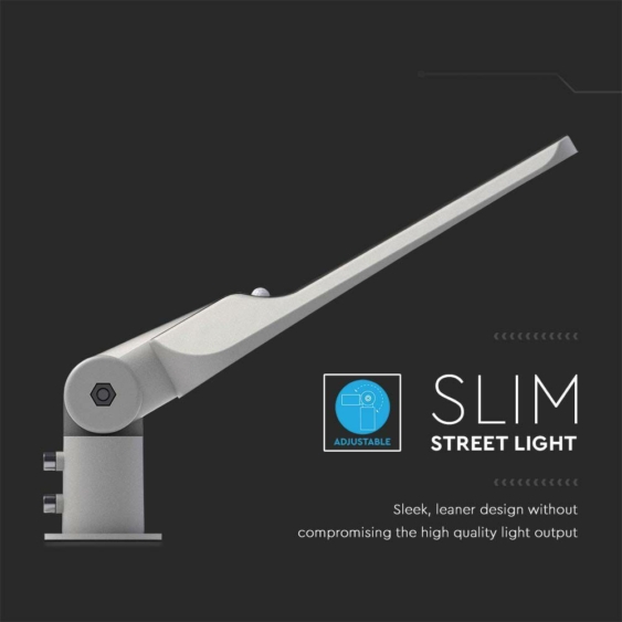 V-TAC utcai LED lámpa, térvilágító alkonyszenzoros lámpatest 30W hideg fehér - SKU 20431