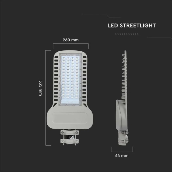 V-TAC utcai LED lámpa, térvilágító ledes lámpatest 100W, 135Lm/W, hideg fehér - SKU 21961