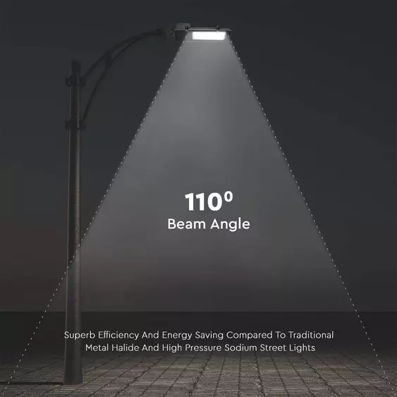 V-TAC utcai LED lámpa, térvilágító ledes lámpatest 100W hideg fehér, 100 Lm/W - SKU 215301