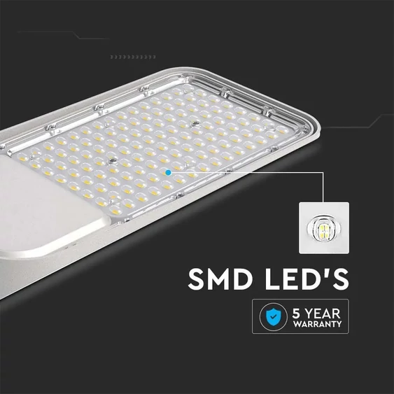 V-TAC utcai LED lámpa, térvilágító ledes lámpatest 100W hideg fehér, 110 Lm/W - SKU 20427