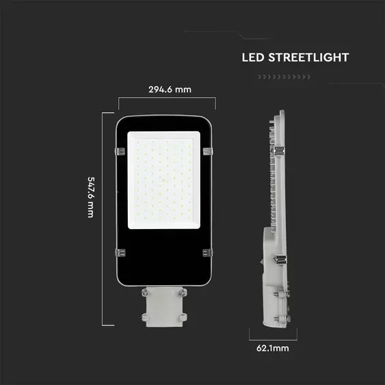 V-TAC utcai LED lámpa, térvilágító ledes lámpatest 100W hideg fehér - SKU 21530