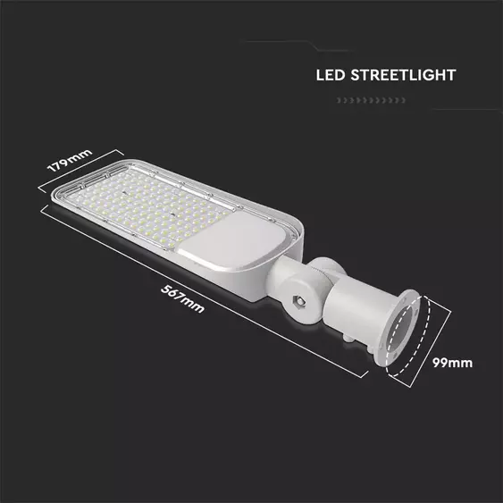 V-TAC utcai LED lámpa, térvilágító ledes lámpatest 100W természetes fehér, 110 Lm/W - SKU 20426