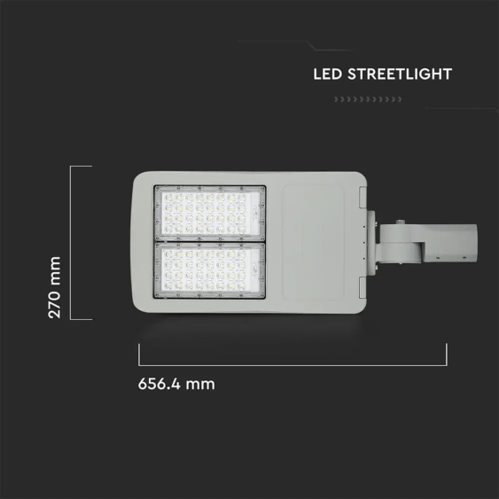 V-TAC utcai LED lámpa, térvilágító ledes lámpatest 100W természetes fehér - SKU 883