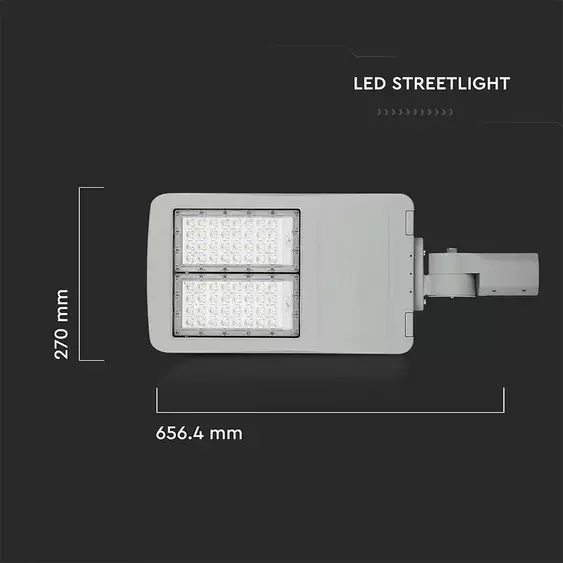V-TAC utcai LED lámpa, térvilágító ledes lámpatest 120W hideg fehér - SKU 886