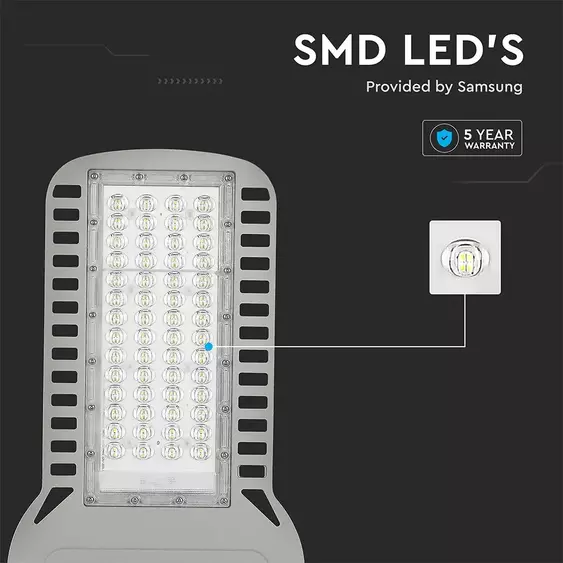 V-TAC utcai LED lámpa, térvilágító ledes lámpatest 150W, 135Lm/W, hideg fehér - SKU 21963