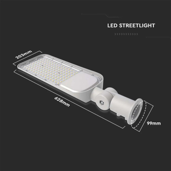 V-TAC utcai LED lámpa, térvilágító ledes lámpatest 150W hideg fehér, 110 Lm//W - SKU 20429