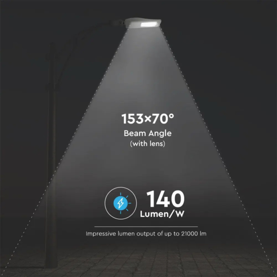 V-TAC utcai LED lámpa, térvilágító ledes lámpatest 150W hideg fehér - SKU 955