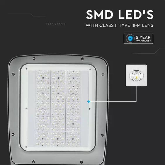 V-TAC utcai LED lámpa, térvilágító ledes lámpatest 160W természetes fehér - SKU 543