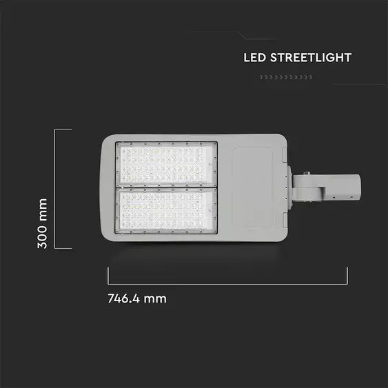 V-TAC utcai LED lámpa, térvilágító ledes lámpatest 200W természetes fehér - SKU 889