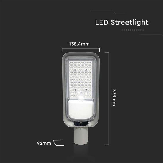 V-TAC utcai LED lámpa, térvilágító ledes lámpatest 30W természetes fehér - SKU 7886