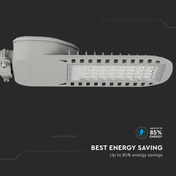 V-TAC utcai LED lámpa, térvilágító ledes lámpatest 50W, 135Lm/W, hideg fehér - SKU 21959