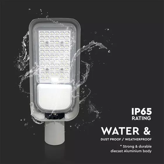 V-TAC utcai LED lámpa, térvilágító ledes lámpatest 50W természetes fehér - SKU 7888