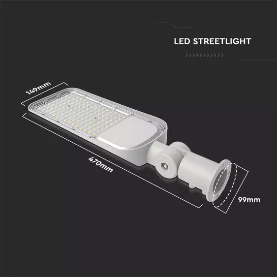 V-TAC utcai LED lámpa, térvilágító ledes lámpatest 70W hideg fehér, 120LM/W - SKU 20439