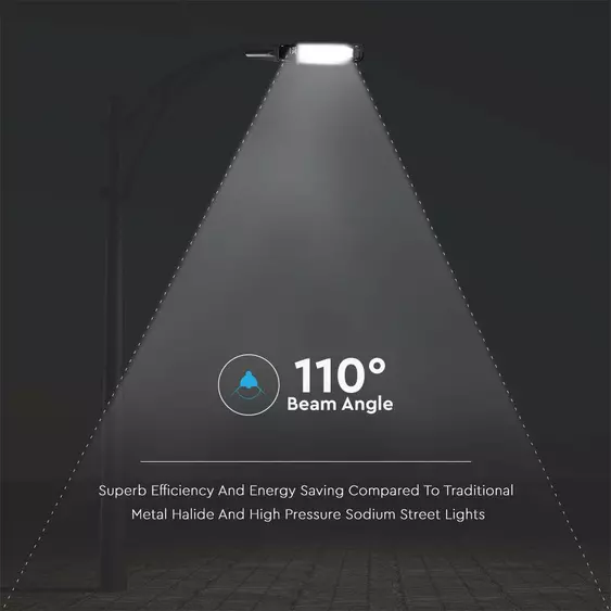 V-TAC utcai LED térvilágító, 30W, hideg fehér, fekete házas - SKU 10207
