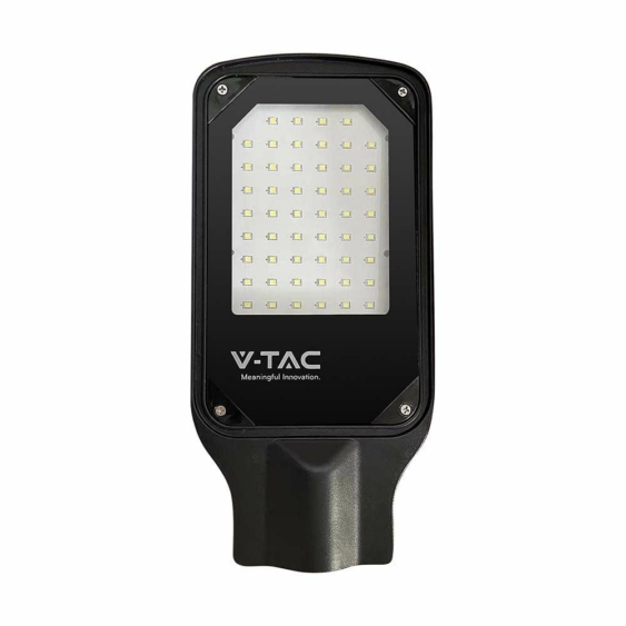 V-TAC utcai LED térvilágító, 50W, természetes fehér, fekete házas - SKU 10208