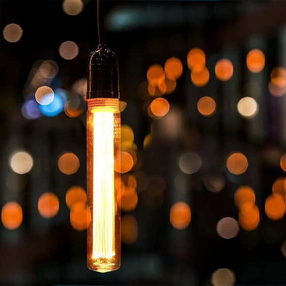 V-TAC Vintage 2W borostyán E27 meleg fehér ART filament T30 LED égő - SKU 217473
