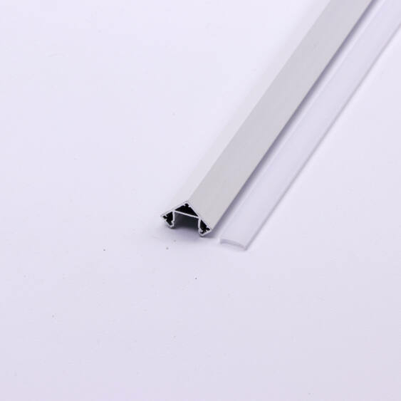 V-TAC fehér színű alumínium LED szalag sarokprofil fehér fedlappal 2m - SKU 3364
