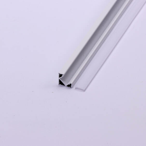 V-TAC fehér színű alumínium LED szalag sarokprofil fehér fedlappal 2m - SKU 3364