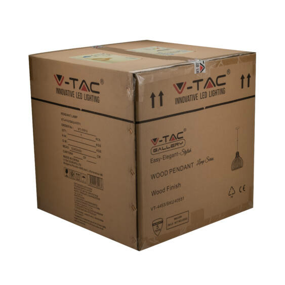 V-TAC fa csillár, függeszték E27 foglalattal - SKU 40551