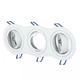 V-TAC GU10 LED 3 foglalatos spotlámpa keret, fehér billenthető lámpatest - SKU 3603