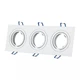 V-TAC GU10 LED 3 foglalatos spotlámpa keret, fehér billenthető lámpatest - SKU 3609